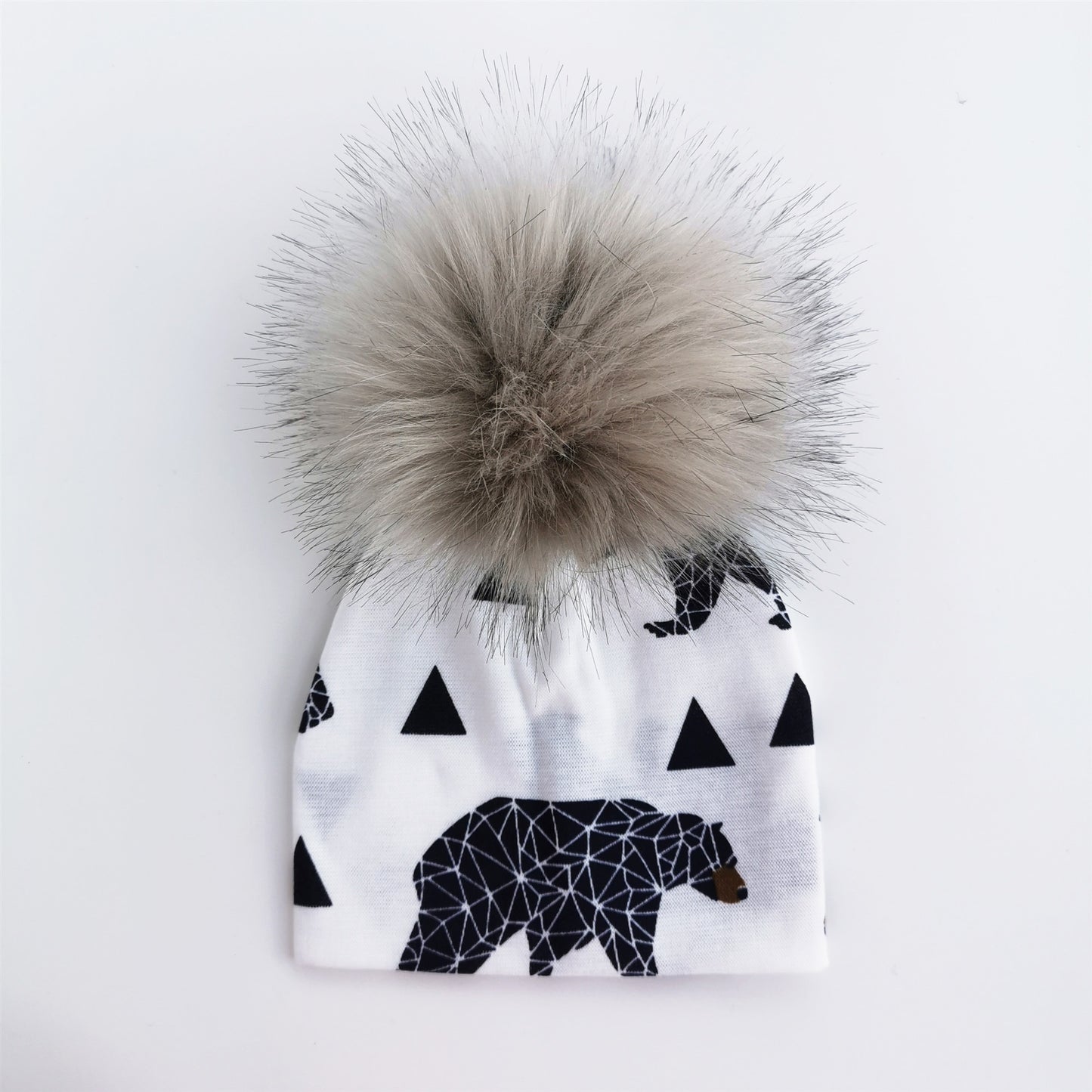 Baby's Cotton Hat with Pompom