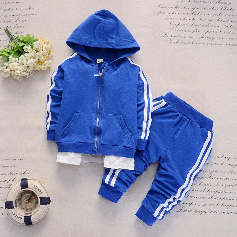 Children's Striped Cotton Tracksuit