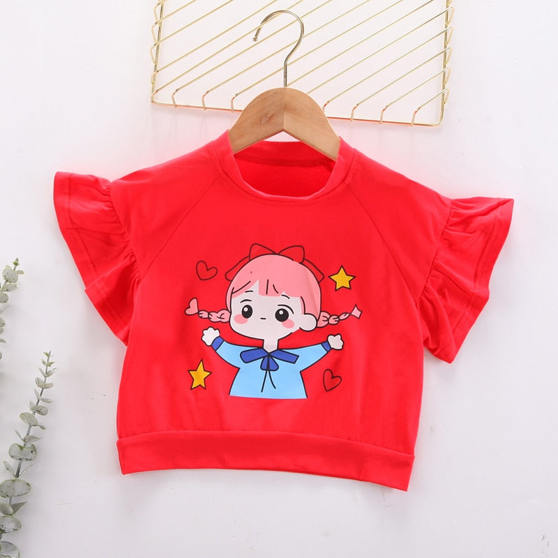 Long Sleeve Baby Shirt with Cartoon Prints