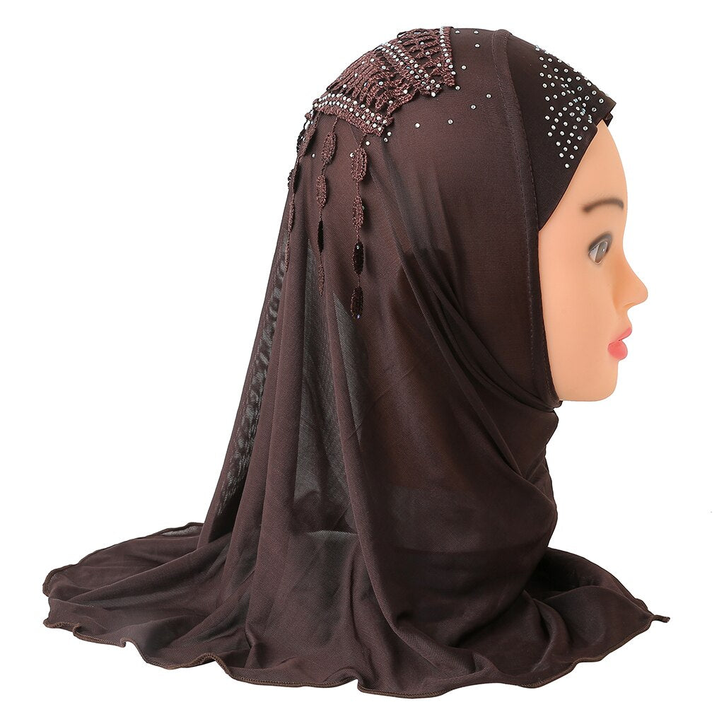 Girl's Crystal Lace Hijab