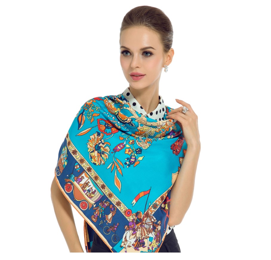 Women's Pure Silk Head Scarf