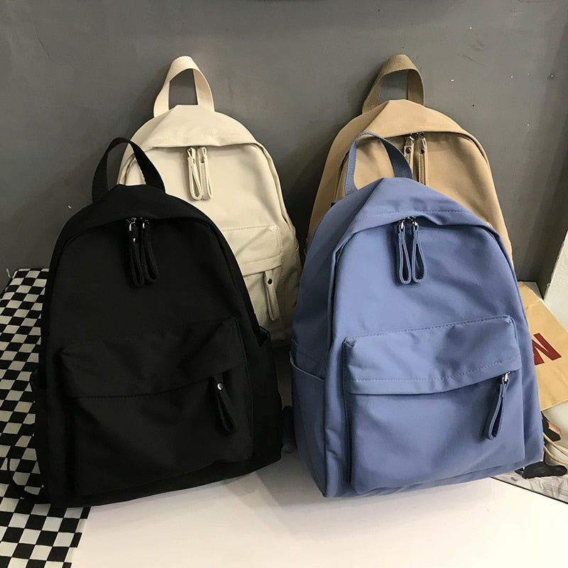 Women's Simple Canvas Backpack