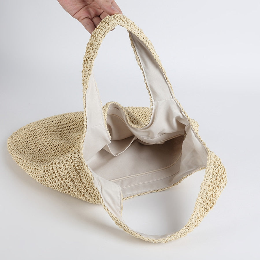 Women's Straw Shoulder Bag