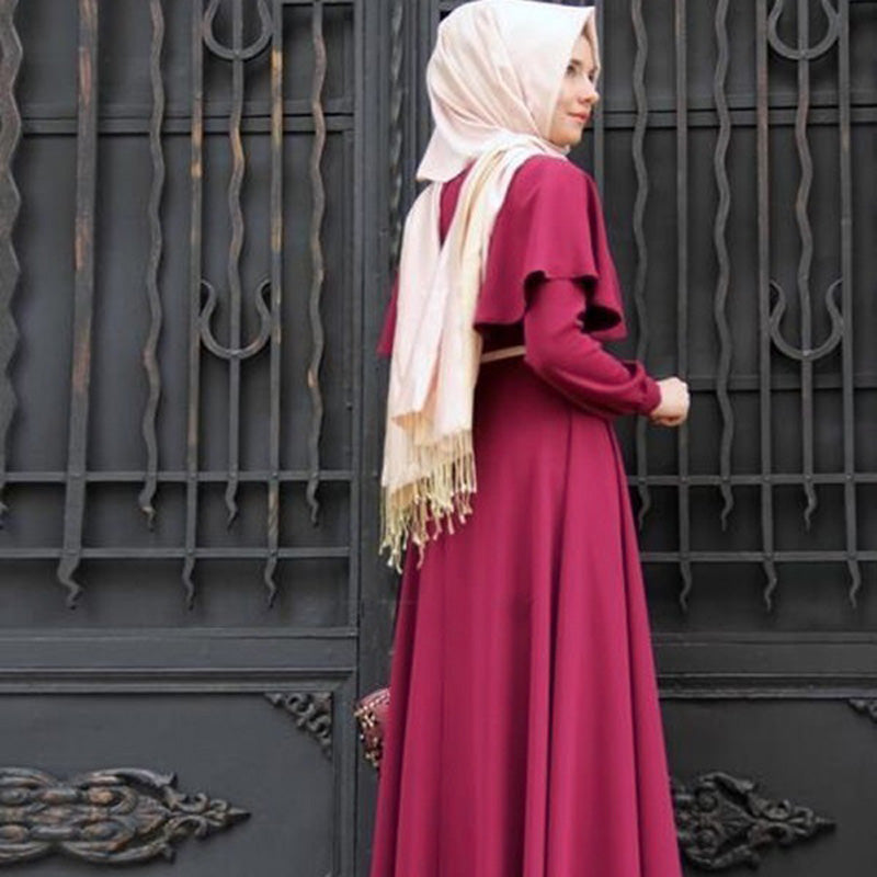 Fashion Colorful Muslim Women's Modal Dress