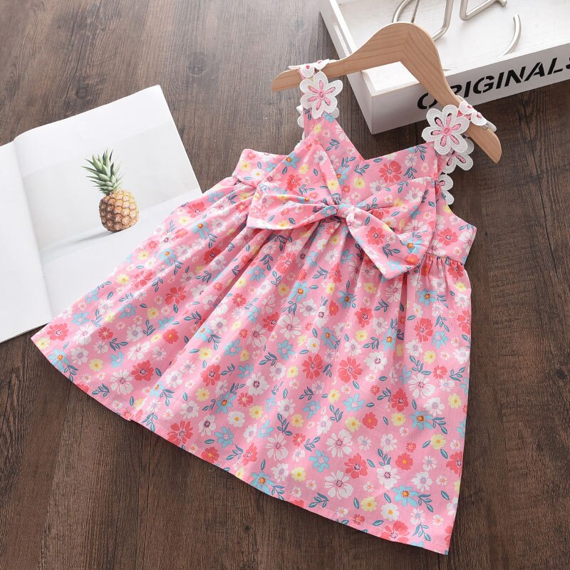 Girls Summer Floral Printed Dress