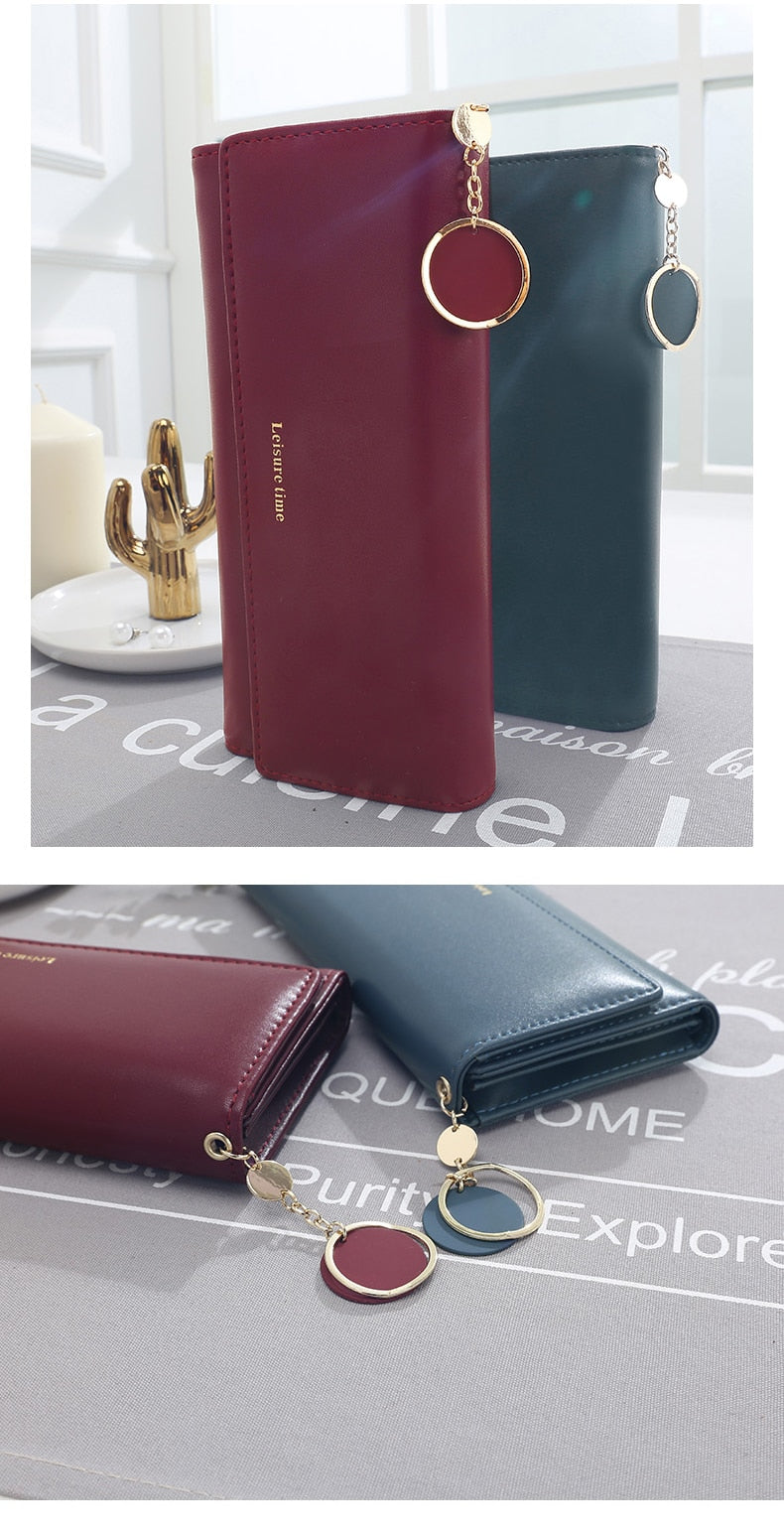 Women's Leather Multi-Functional Long Wallet