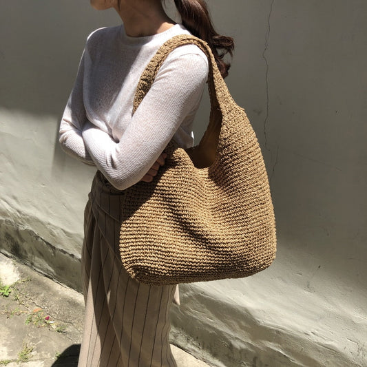 Women's Straw Shoulder Bag