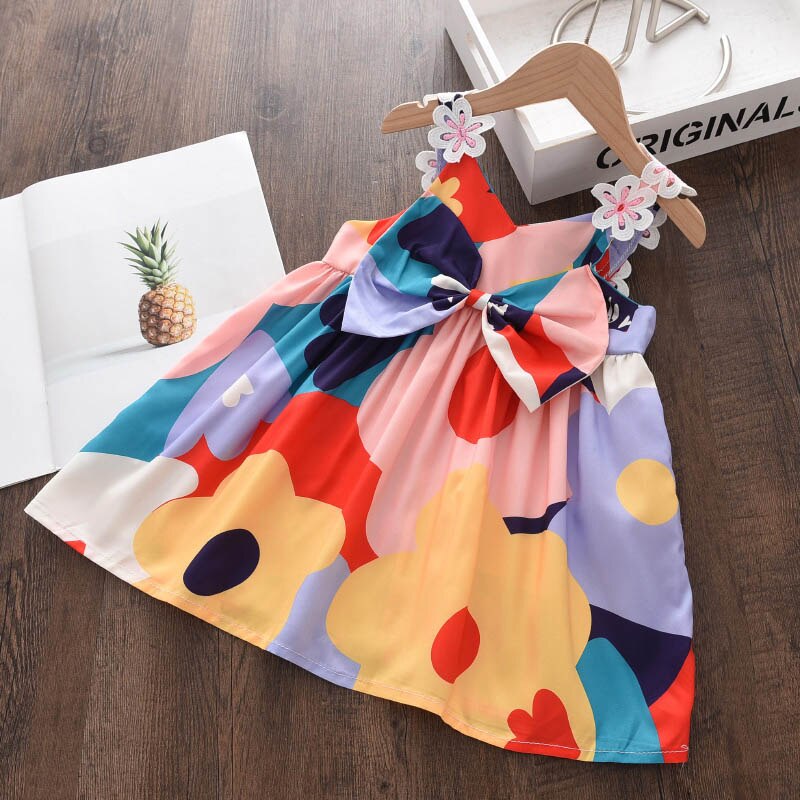 Girls Summer Floral Printed Dress