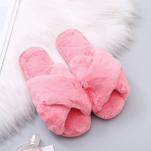 Women's Fashion Winter Plush Home Slippers