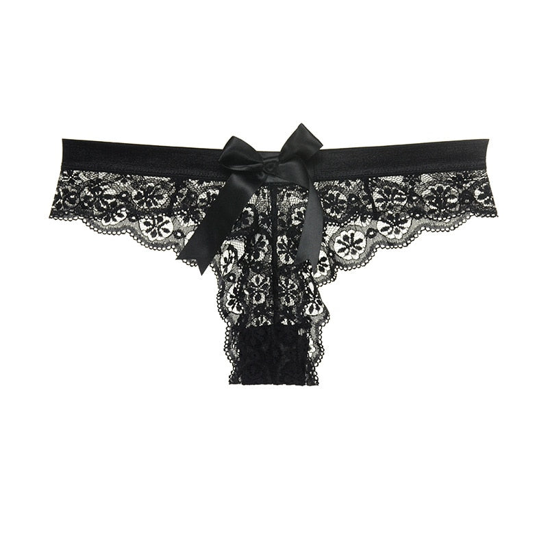 Women's Solid Laced Thong