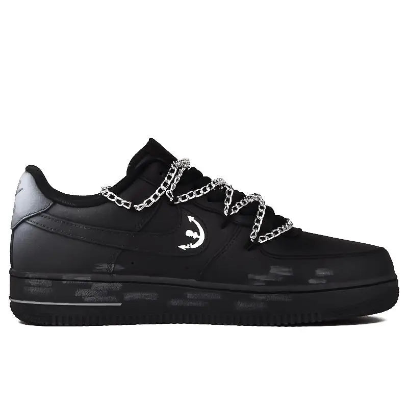 [Custom Kid the Thief]Nike Air Force 1 Abrasion-Resistant Low-Top Skateboard Shoes Unisex Black