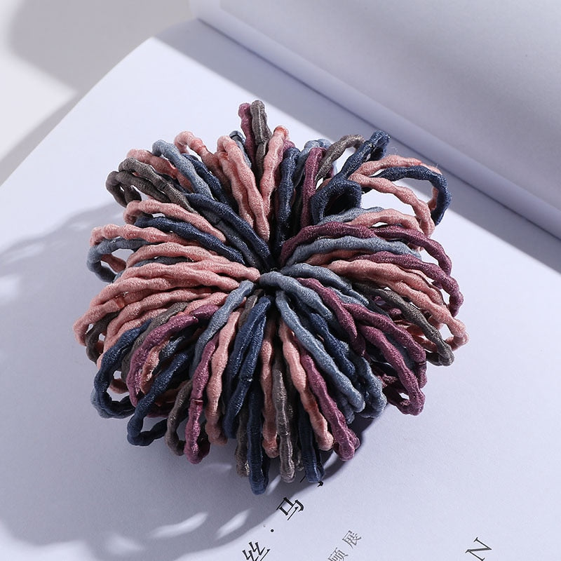 Elastic Nylon Hairbands 100 pcs Set