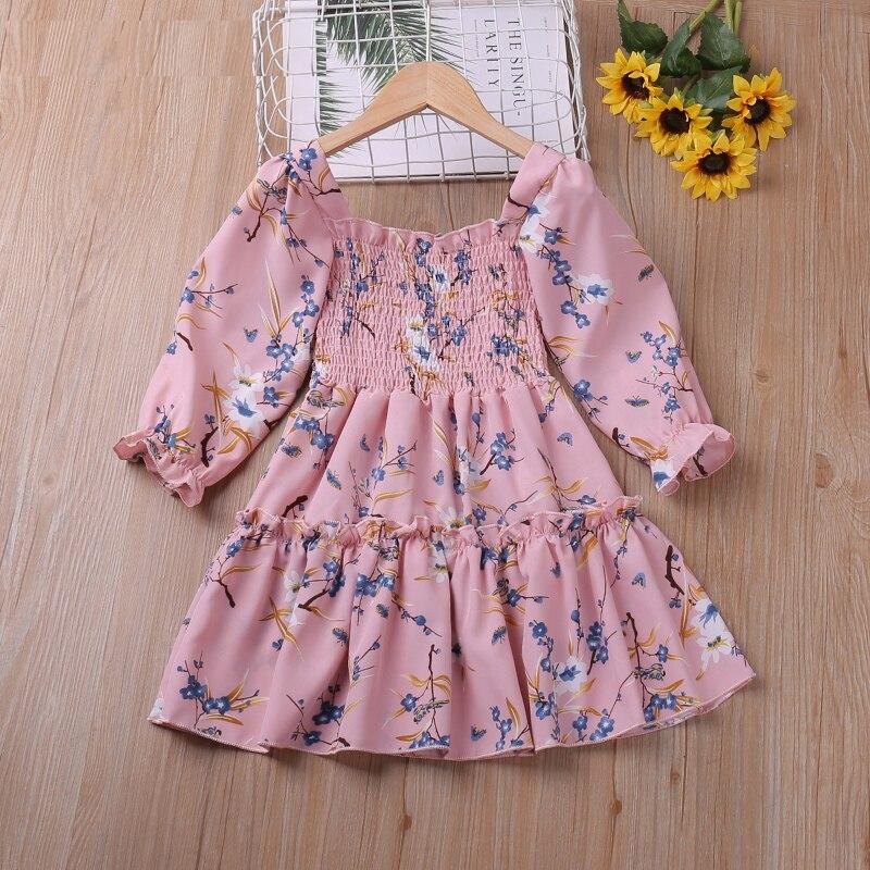Girl's Mini Dress with Flowers Appliques