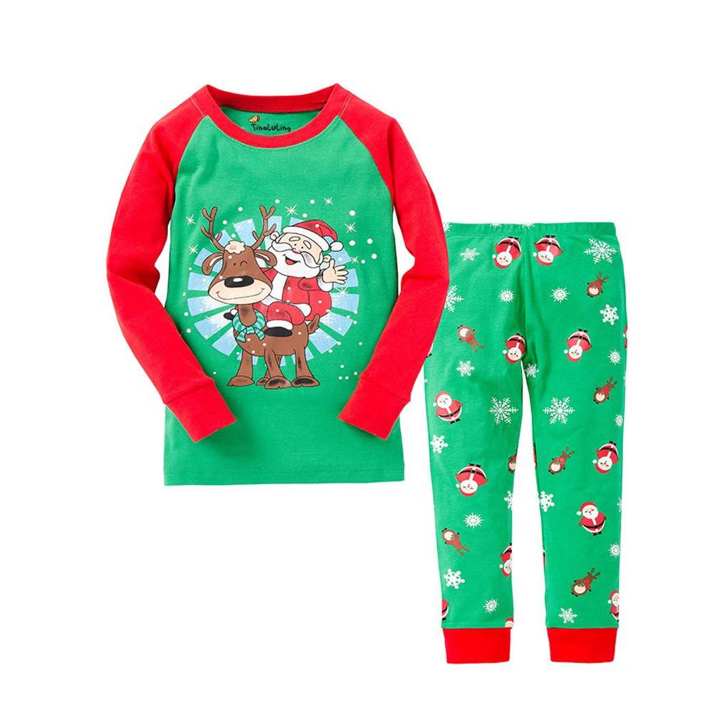 Kid's Colorful Printed Cotton Pajamas