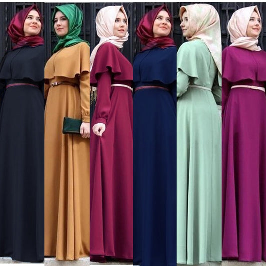 Fashion Colorful Muslim Women's Modal Dress