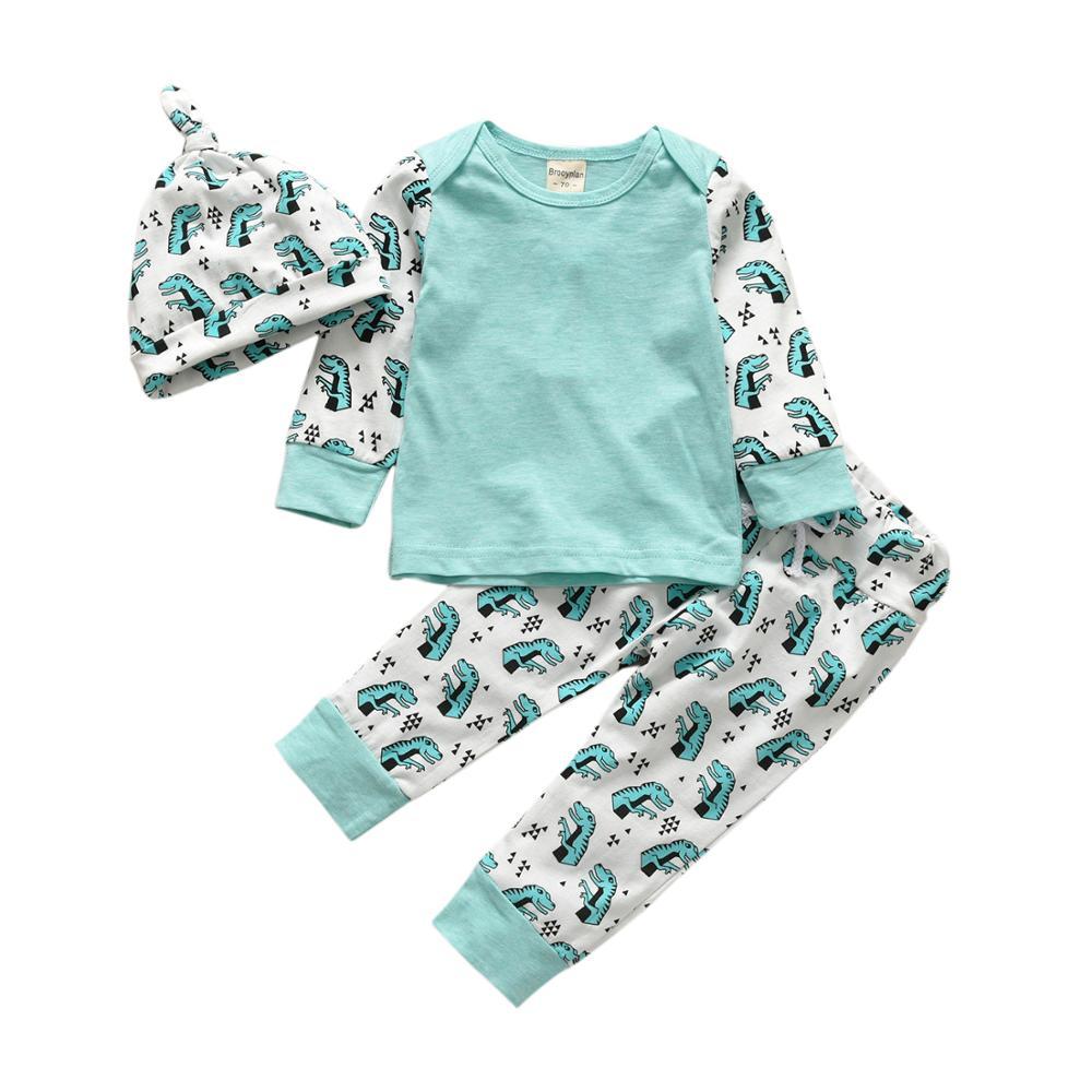 Baby's Printed Sweatshir, Pants and Beanie 3 Pcs Set