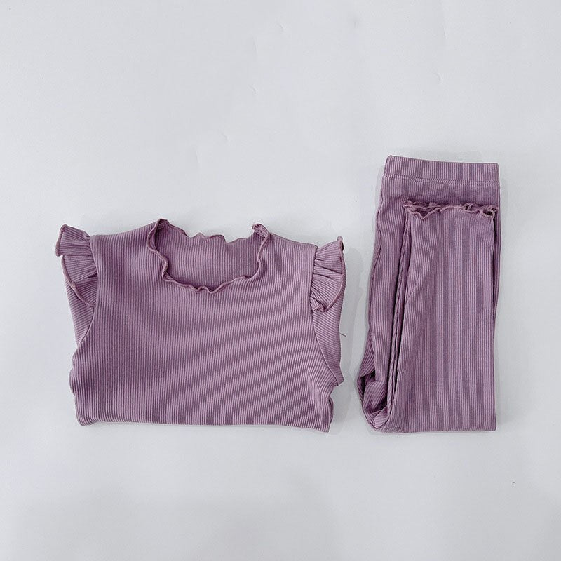 Girl's Patterned Pajama Set