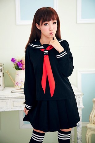 Women's Japanese Style School Uniform 3 pcs Set