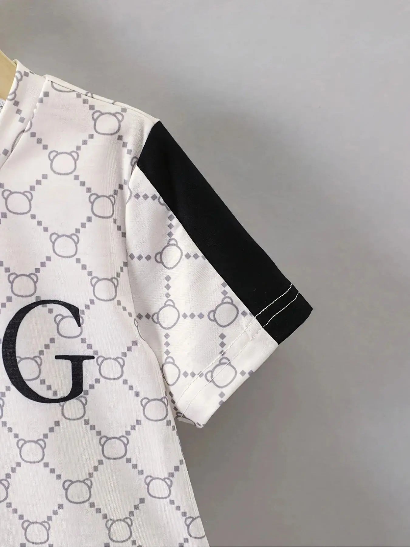 2025 Summer new children's suit Summer top and shorts 2-piece sportwear Cool boy pullover T-shirt Comfortable soft breathable li