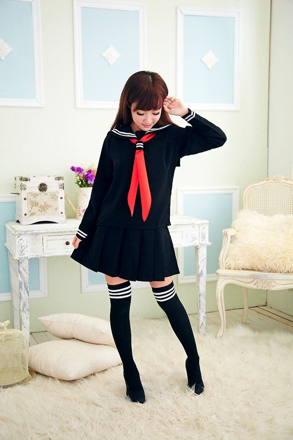Women's Japanese Style School Uniform 3 pcs Set