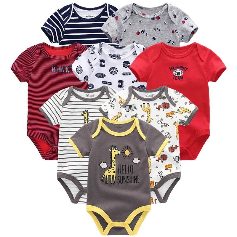 Baby's Colorful Rompers 8 Pcs Set
