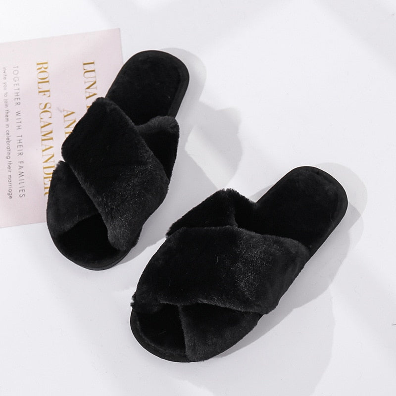 Women's Fashion Winter Plush Home Slippers