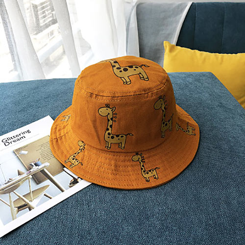 Cartoon Giraffe Printed Sun Hat for Kids