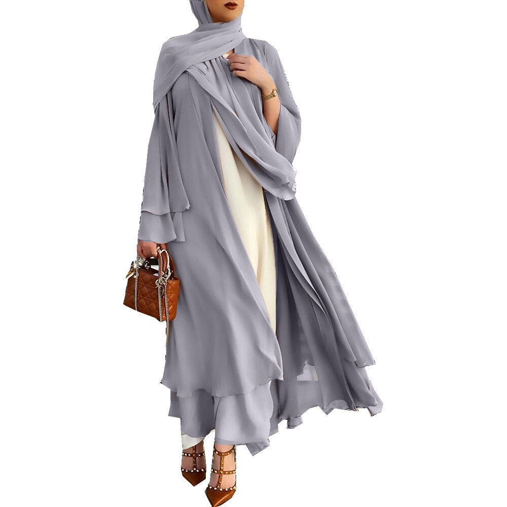 Women's Muslim Chiffon Abaya