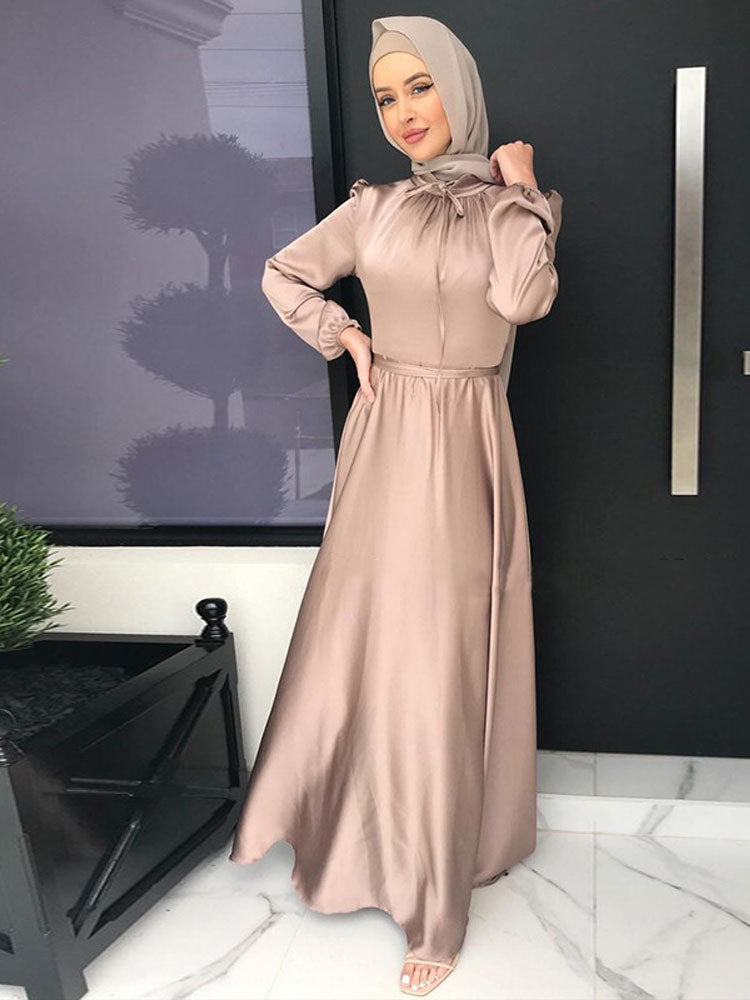 Women's Muslim Satin Abaya