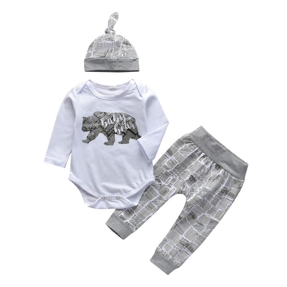Baby's Printed Sweatshir, Pants and Beanie 3 Pcs Set