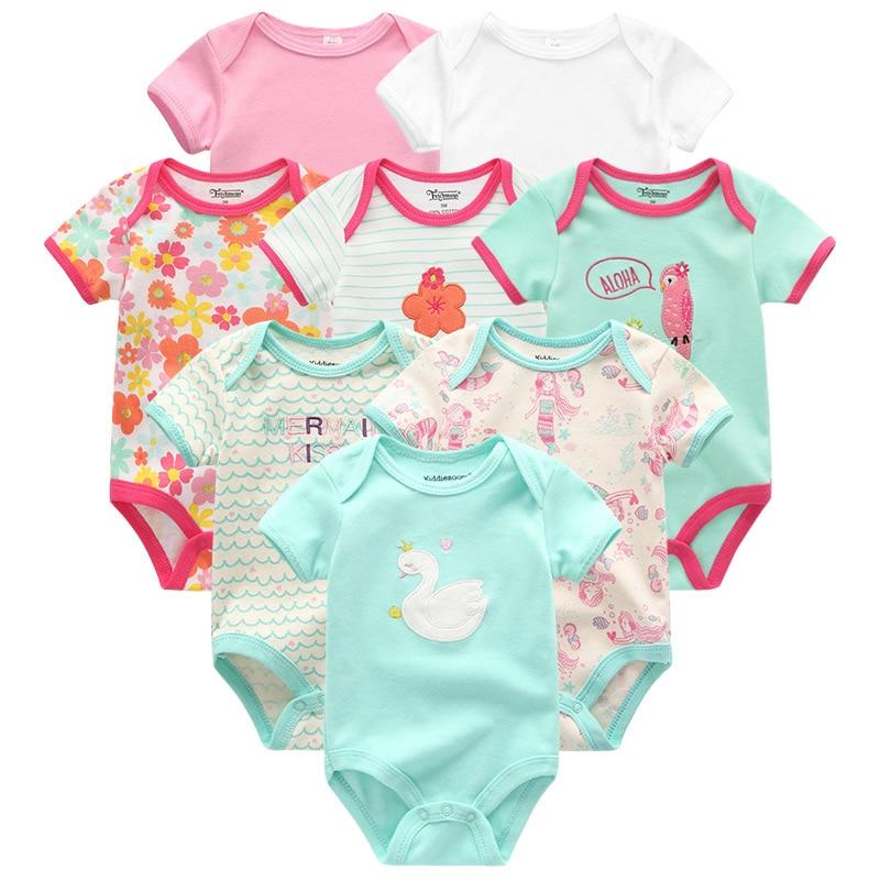 Baby's Colorful Rompers 8 Pcs Set