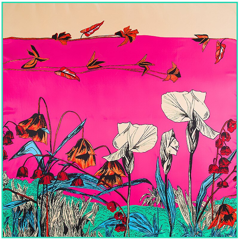 Women's Pure Silk Head Scarf