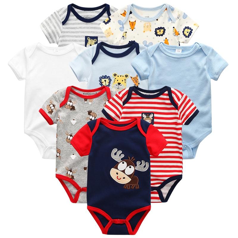 Baby's Colorful Rompers 8 Pcs Set