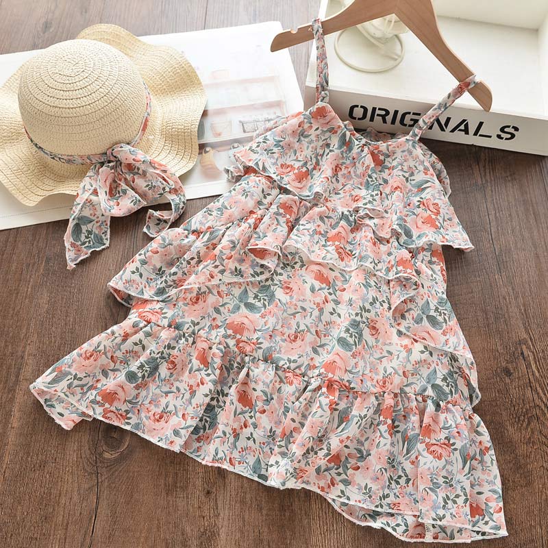 Girls Summer Floral Printed Dress