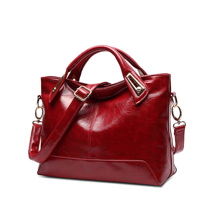 Women's Soft Oil Leather Shoulder Bag