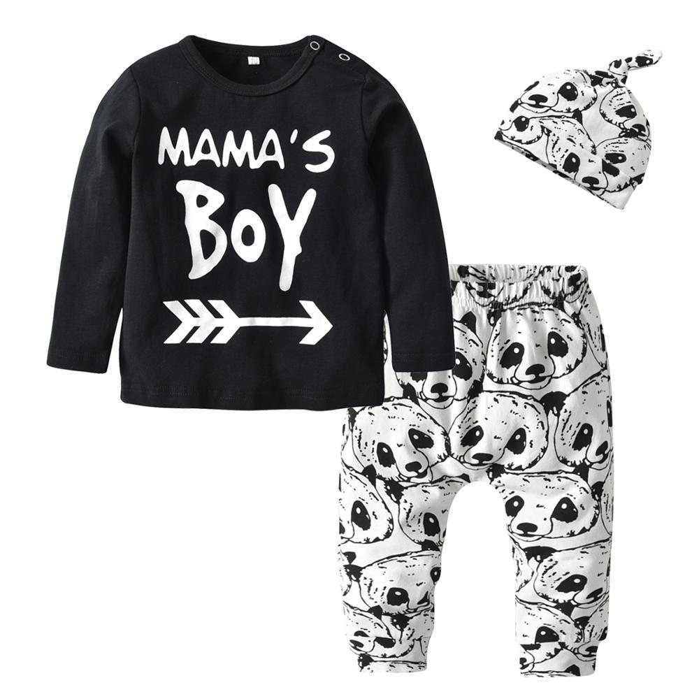 Baby's Printed Sweatshir, Pants and Beanie 3 Pcs Set