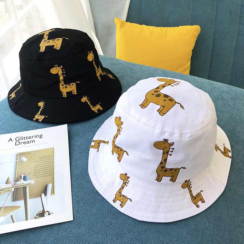Cartoon Giraffe Printed Sun Hat for Kids