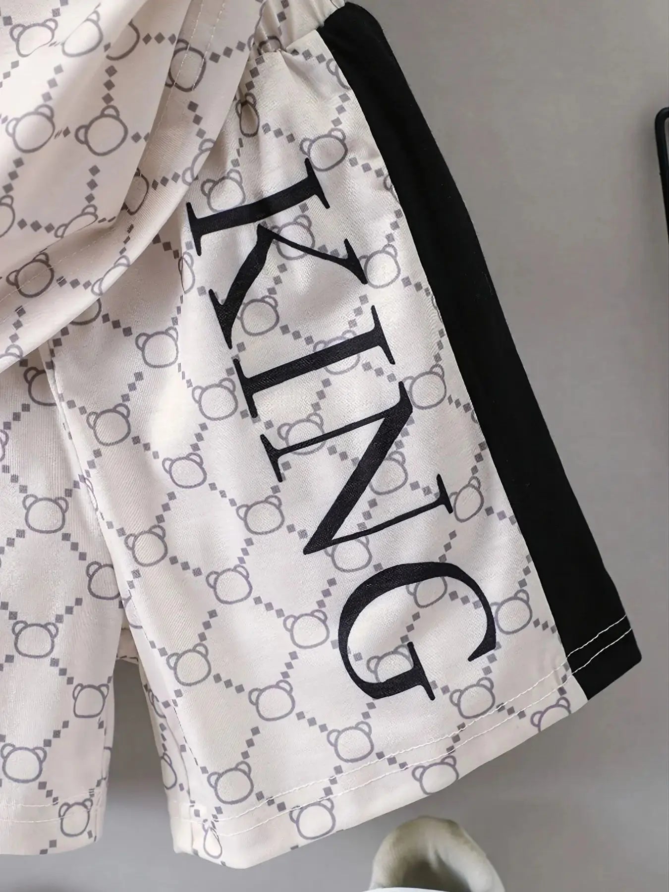 2025 Summer new children's suit Summer top and shorts 2-piece sportwear Cool boy pullover T-shirt Comfortable soft breathable li