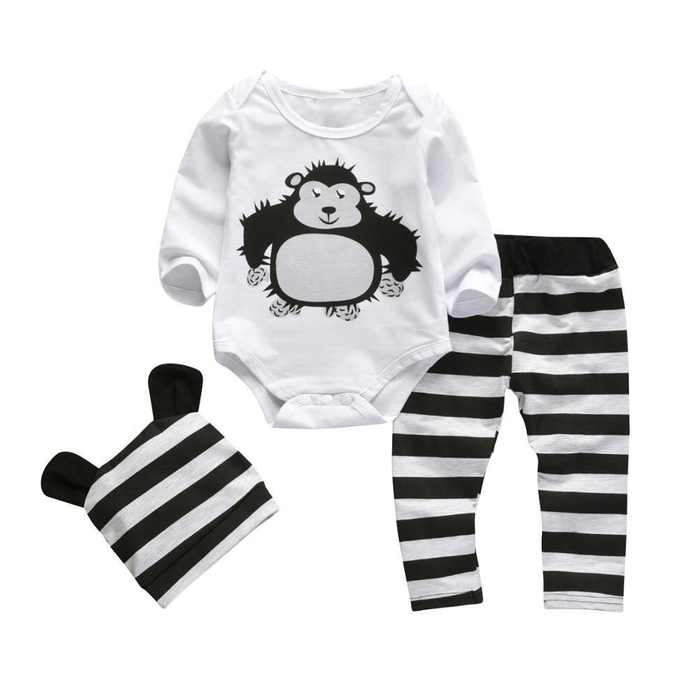 Baby's Printed Sweatshir, Pants and Beanie 3 Pcs Set