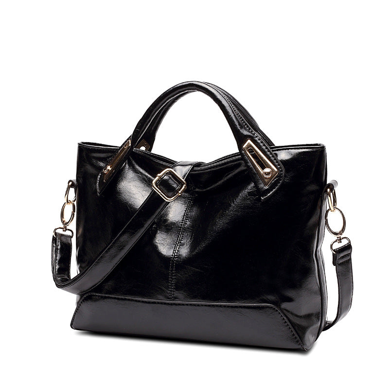 Women's Soft Oil Leather Shoulder Bag