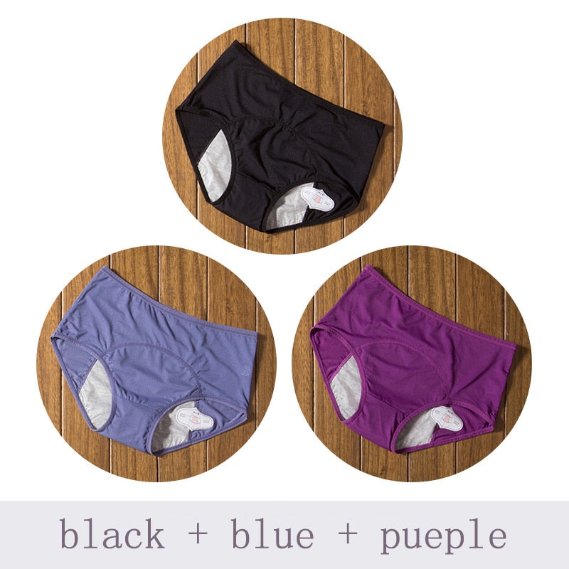 Women's Leak-Proof Menstrual Panties 3 pcs Set