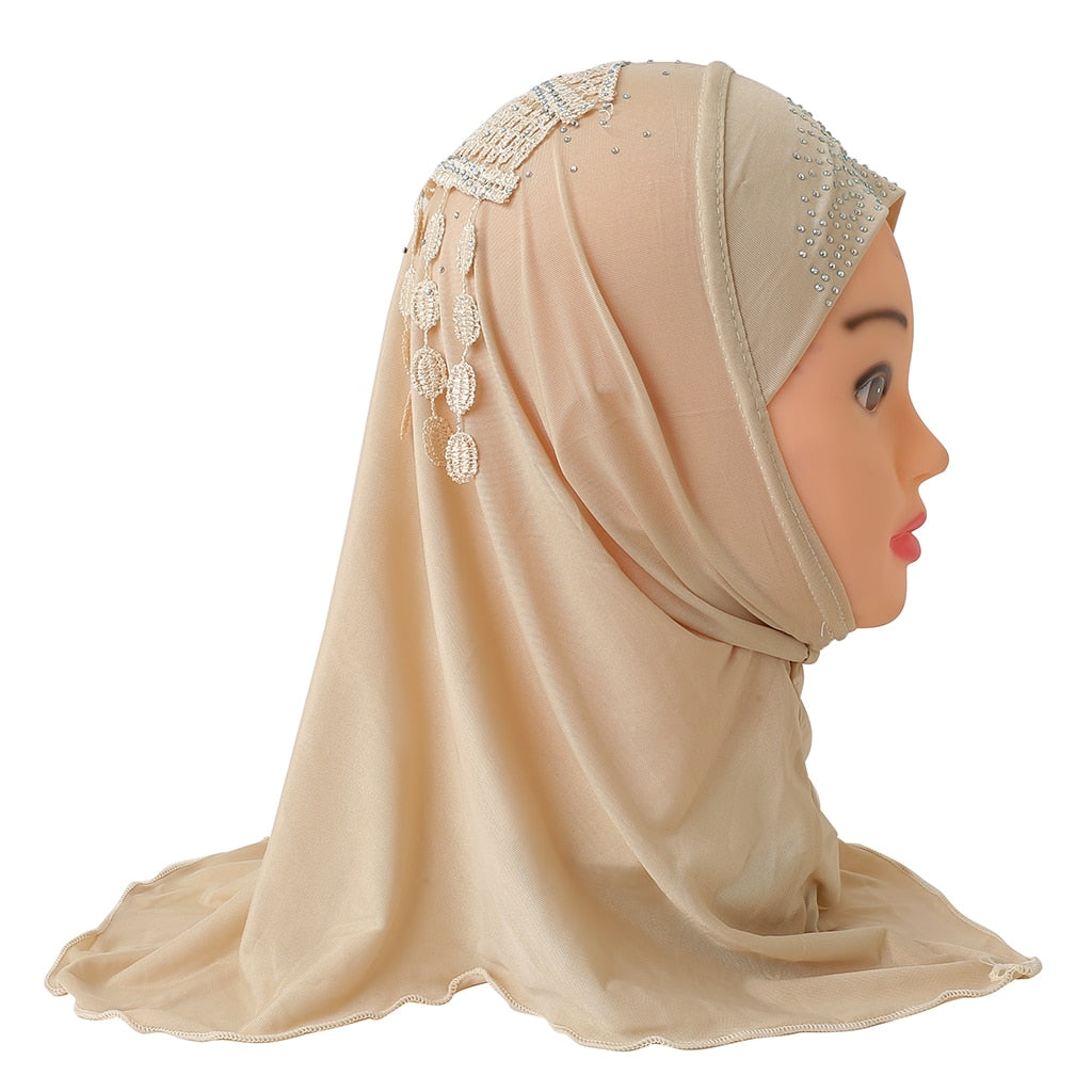 Girl's Crystal Lace Hijab