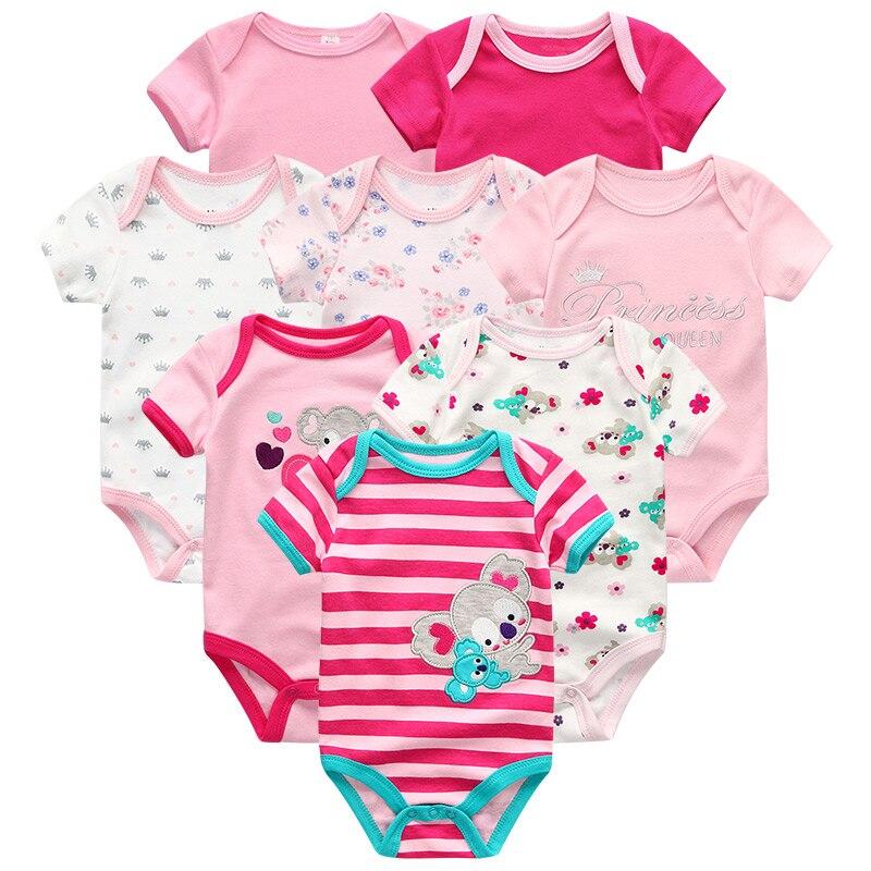 Baby's Colorful Rompers 8 Pcs Set
