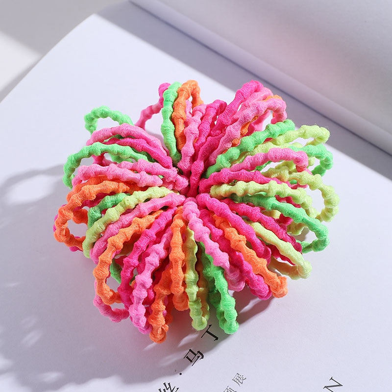 Elastic Nylon Hairbands 100 pcs Set