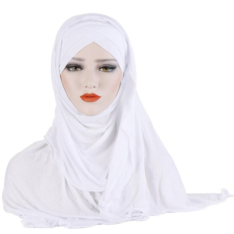 Women's Cotton Hijab and Cap Set