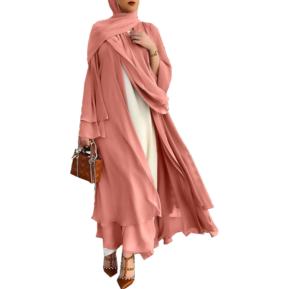Women's Muslim Chiffon Abaya