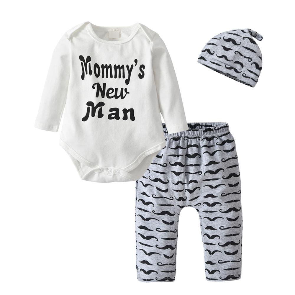 Baby's Printed Sweatshir, Pants and Beanie 3 Pcs Set