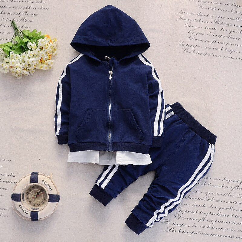 Children's Striped Cotton Tracksuit