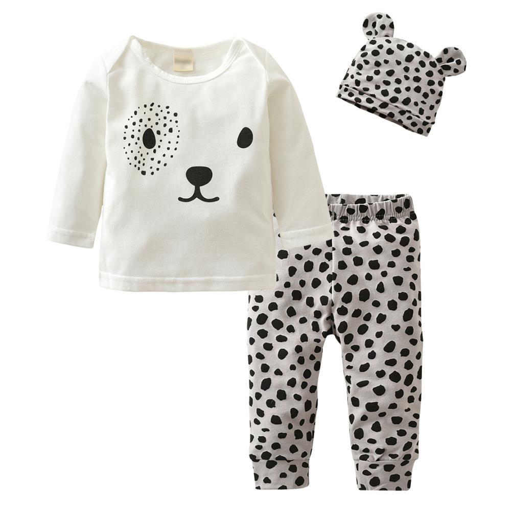 Baby's Printed Sweatshir, Pants and Beanie 3 Pcs Set