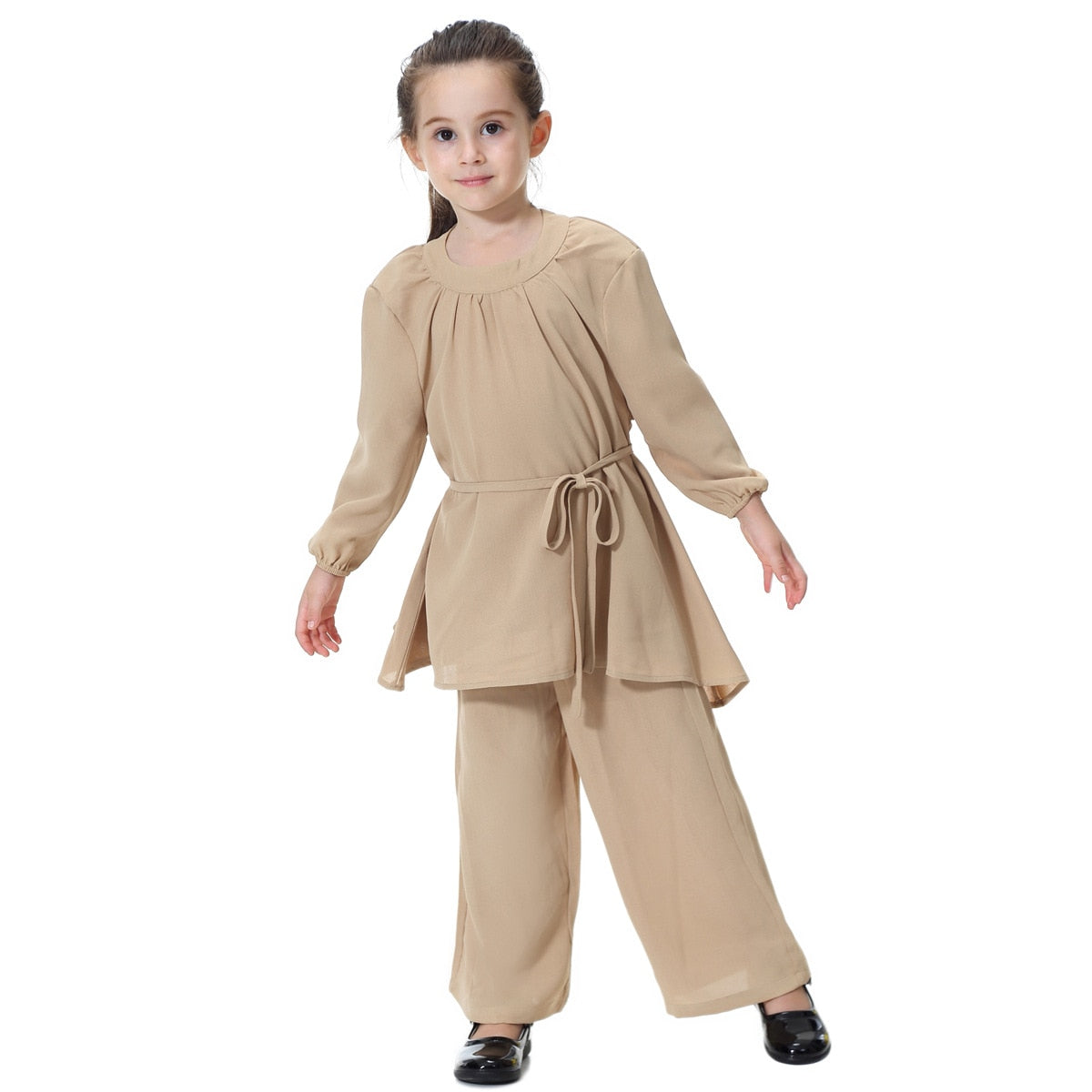 Girl's Muslim Solid Clothing Set